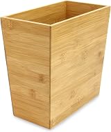 Maison & White Bamboo Slim Bin Under Desk 26.6cm Eco Friendly Waste Paper view 3