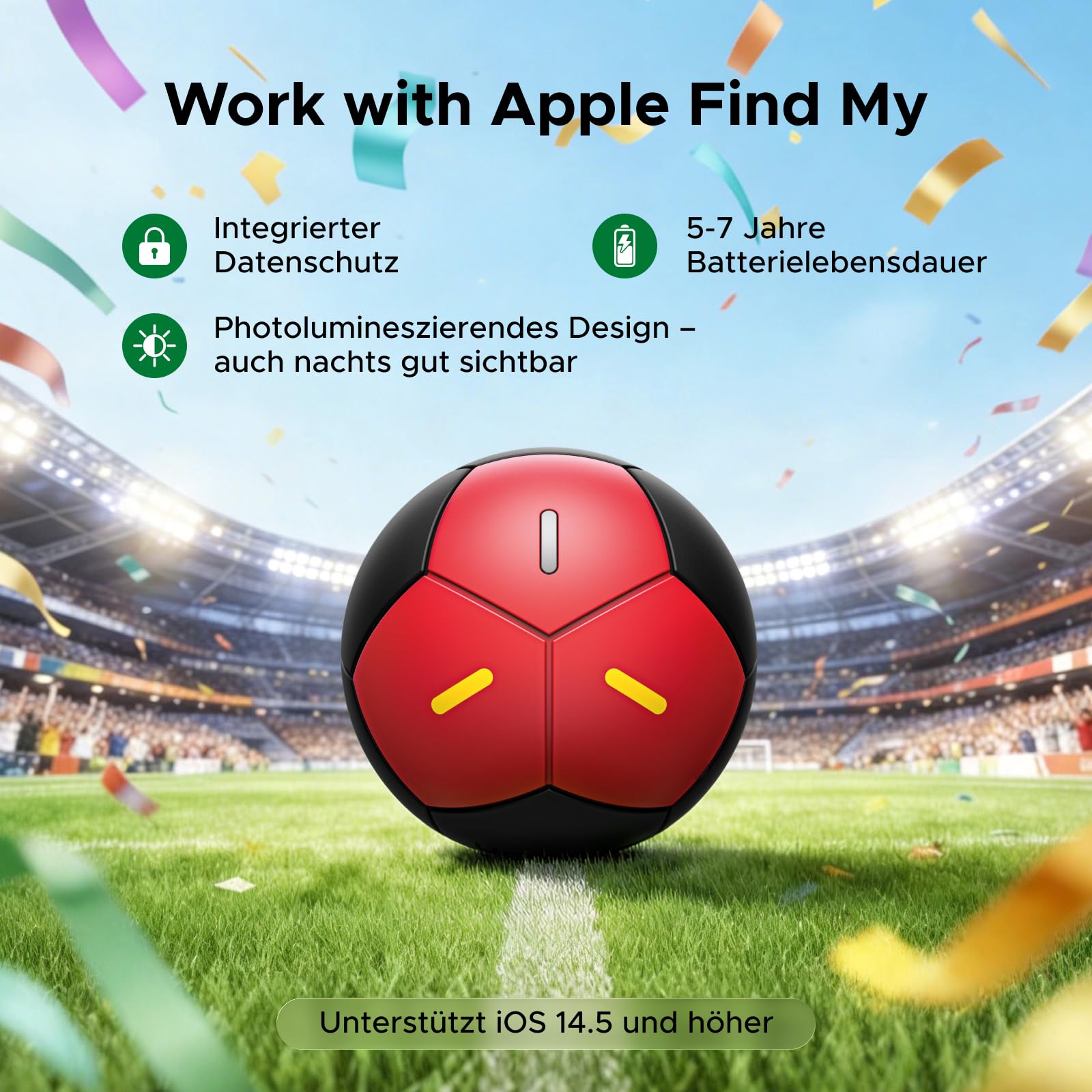 UGREEN FineTrack 2 Fußball Tracker kompatibel mit Apple Find My (nur iOS) 2