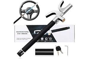 DOPKE Anti-Theft Steering Wheel Lock, Black, Key Lock Type