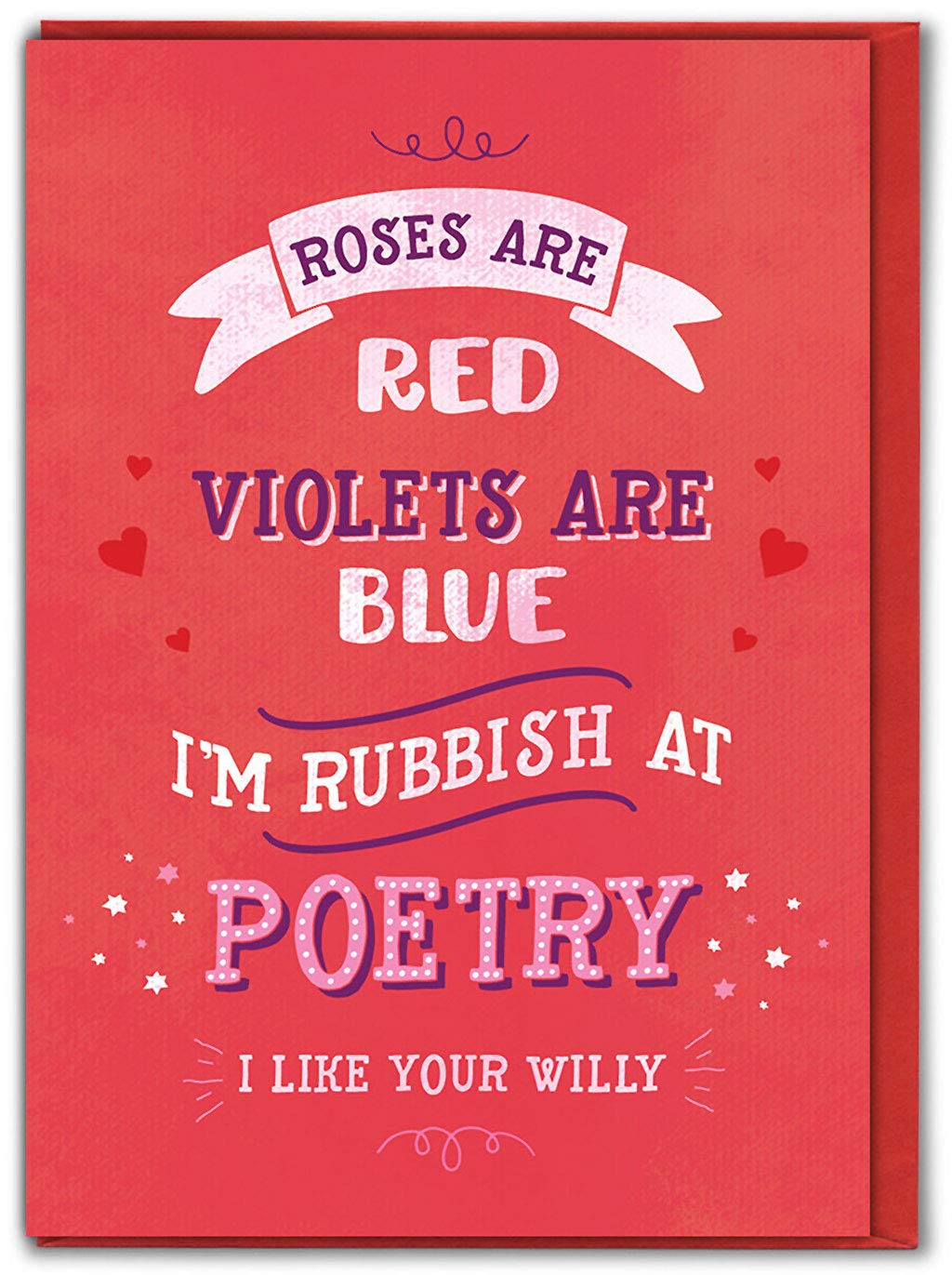 Funny Humorous 'Rubbish at Poetry' Valentine's Day Greetings Card