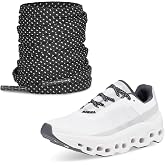NDTEZUGT 7mm Shoe Laces for ON Cloudmonster, Cloud Monster 2 Sneakers | Polyester, Polka Dot Double Athletic Flat Rnuning Shoelaces Replacement Shoe Strings