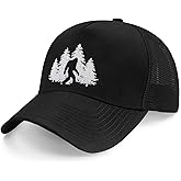 CVDGUFY Bigfoot Hat for Men Women - Sasquatch Embroidered Trucker Hat | Hats for Men Perfect Birthday for Dad, Husband Grey