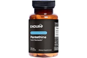 ENDURANCE PRODUCTS Endur Pantethine from Pantesin, Liver Function & Healthy Cholesterol Balance Supplement, Sustained Release Formula, Gluten Free, 300mg (90 Tablets)