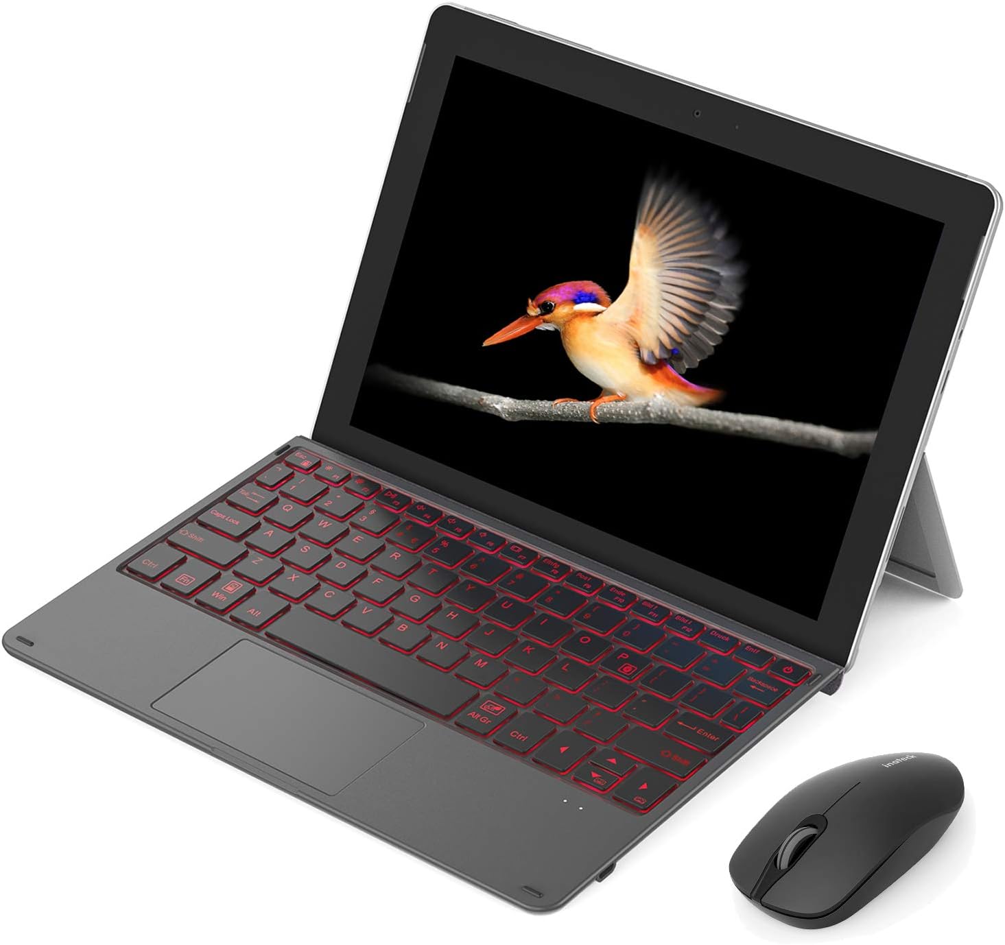 thumbnail interactive-video image 1 of Inateck Bluetooth Keyboard For Surface Go - 7-Color Backlit Keyboard With Trackpad 1 of 5