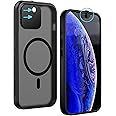 Spy-Fy Privacy Case Compatible for iPhone 15 with Camera Covers Front and Rear | Smokey Black | Magsafe Compatible and Kickstand | 6-Foot Drop Proof | 6,1 Inch | Camera Protection by Valenta