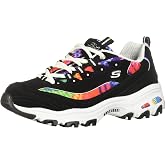 Skechers Women's D'Lites Summer Fiesta Sneakers | Air-Cooled Memory Foam, Cushioned midsole with flexible outsole, Sporty fashion sneaker with a lace-up front