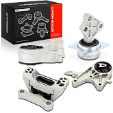A-Premium Engine Motor Mount and Transmission Mount Kit, Set of 4 | Compatible with Chevrolet Malibu 2009 2010 2011 2012 2.4L, 6 Speed Automatic Transmission, Reduce Vibration and Noise