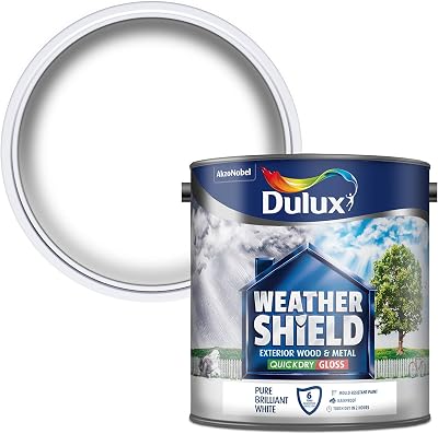 Dulux Weather Shield Quick Dry Gloss Paint 2.5 L Pure Brilliant White
