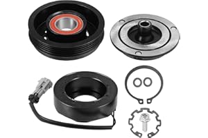 X AUTOHAUX 1 Set AC Compressor Clutch Kit Pulley Coil Auto Repair Compressors Assembly for Chevrolet Tahoe 5.3L 2000-2014
