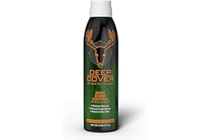 DEEP COVER Body Scent Control Spray, Long lasting Odor Eliminator, deer hunting, 6 oz (Lost in the woods)