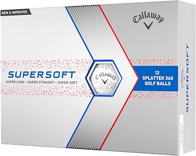 Callaway Supersoft Golf Ball 2023 Red Splatter Hybrid