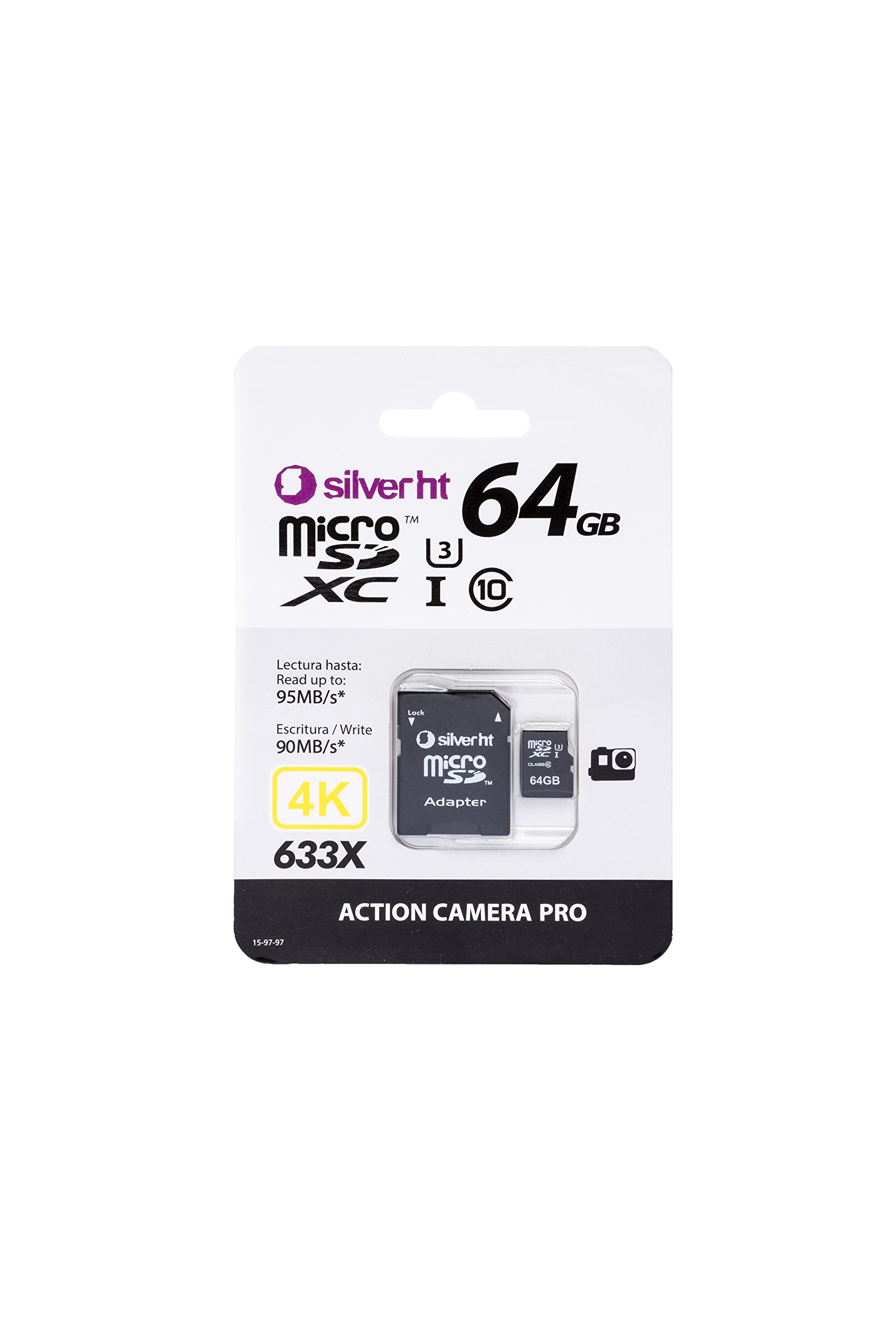 SILVERHT 111571840164 Micro SDXC Memory Card – 64 GB)