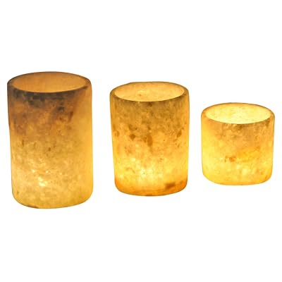 Single White Alabaster Candle Holder – Natural Stone Tealight/Votive Holder With Soft Amber Glow For Home Décor - View #6