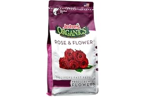 Jobe's Organics Granular Rose Fertilizer, Organic Plant Fertilizer for Rose, Hydrangea, Hibiscus, Azalea, and Other Flowering Shrubs, 4 lbs Bag