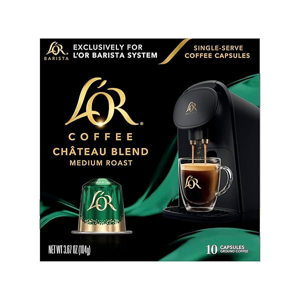 L’OR COFFEE PODS, 10 COUNT CHATEAU MEDIUM ROAST...
