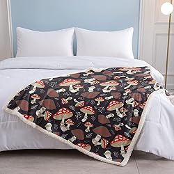 SOULZZZ Red Mushroom Throw Blanket Super Soft Warm