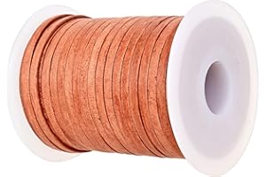 GENIQUE 3mm Leather lace, leather string cord, leather strips for crafts, 20 Metre for Necklace, Bracelets, Jewellery, shoe laces, DIY hobby Projects, leather cording (3mm Light Brown distressed)