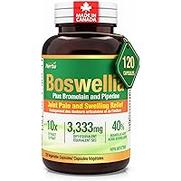 Herba Boswellia Serrata Capsules with Bromelain Supplement – 120 Capsules | 3,330mg – 10:1 Boswellia Supplement with Black Pe