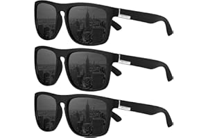 Arjien Polarized Sunglasses Men UV Protection Square Mens Sun Glasses Driving Fishing Golf Running Beach Essentials for Men