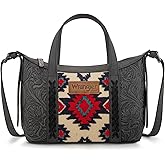 Wrangler Tooled Aztec Small Crossbody Bags for Women Designer Top-Handle Crossbody Handbag