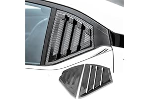 MUXEE 2Pcs Rear Side Window Louvers Air Vent Scoop Shades Cover Blinds Trim for Nissan sentra Sylphy 2020-2025 - ABS Carbon Fiber Sport Interior Accessories