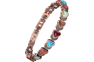 Jecanori Copper Bracelets for Women, Effective Magnetic Bracelets for Women with 3800 Gauss Ultra Magnets and Sizing Tool