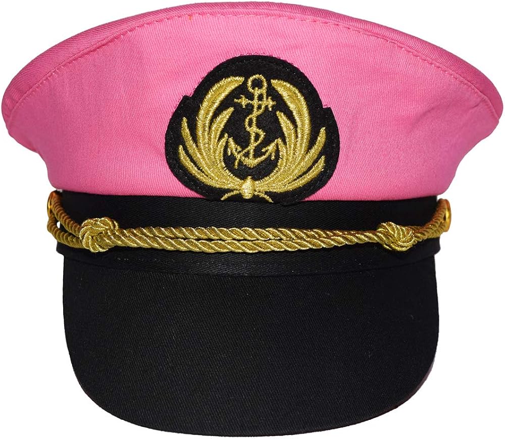 Women's Boat Admiral Captain Hat Snapback Embroidery Anchor