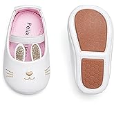 Felix & Flora Soft Sole Baby Shoes - Infant Baby Girls Ballet Flats Moccasinss Rubber Sole Walking Crib Shoes