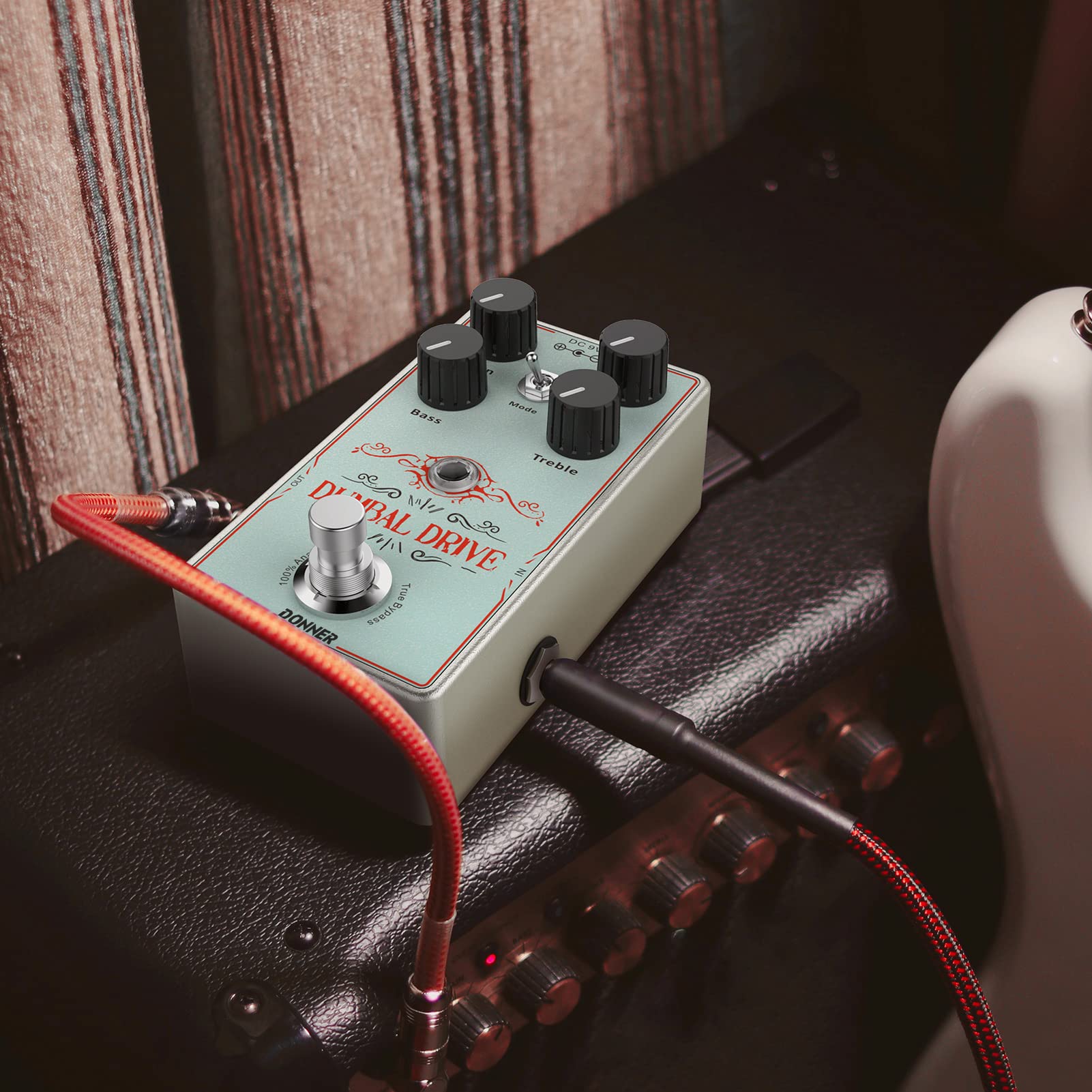 Donner Dumbal Drive Overdrive Pedal for Electric Guitar - Dumble Style With 2 Band EQ Boost Effect, Pure Analog True Bypass