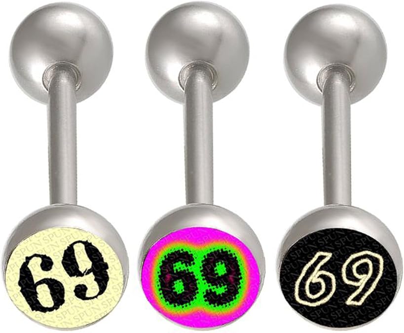 3Pcs 14g 14 gauge 1.6mm 14mm steel tongue rings straight