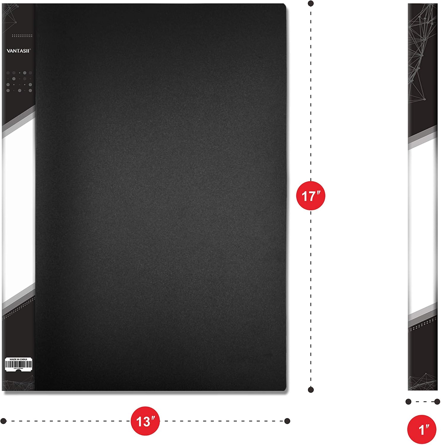 Presentation Book 40 Clear Pockets Sleeves Protectors Art Portfolio Clear Book for Artwork, Report Sheet, Letter （16.5x12.1inch): Arts, Crafts & Sewing