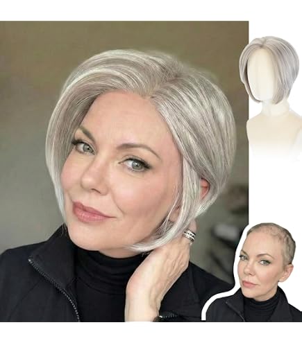 10 Inch Short Straight Synthetic Lace Front Bob Wig, Mono Top, Heat Resistant, Short Straight Lace Front Wig Synthetic Black Bob Wig  main image 4