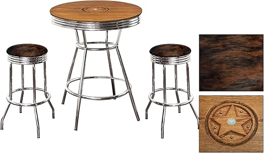 Amazon Com Custom Oak Bar Table Set Features A Liberty Coin Inset
