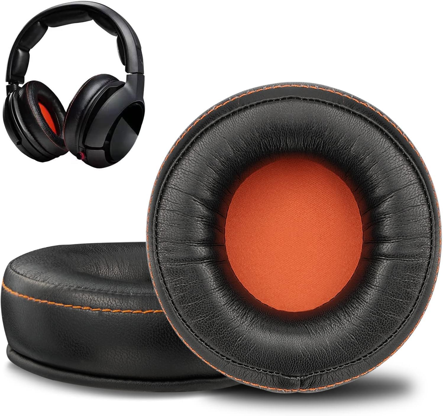 SOULWIT Ear Pads Cushions Replacement, Earpads for SteelSeries Siberia 800 (X800, P800), Siberia 840, SteelSeries H Gaming Headsets, with Softer Protein Leather - Black