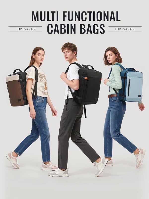 Handgepäck Rucksack 40x30x20, Erweiterbar 24-30L für Ryanair & Wizz