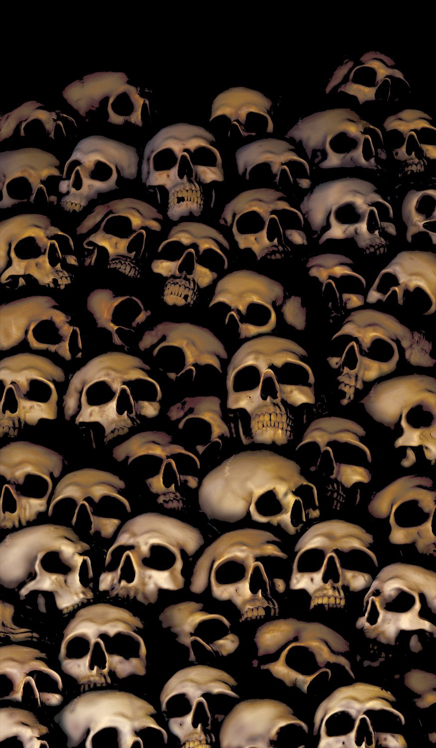 Window Poster Halloween Skulls by WOWindows USA-made Decoration Includes 1 Reusable 34.5"x60" Backlit Poster