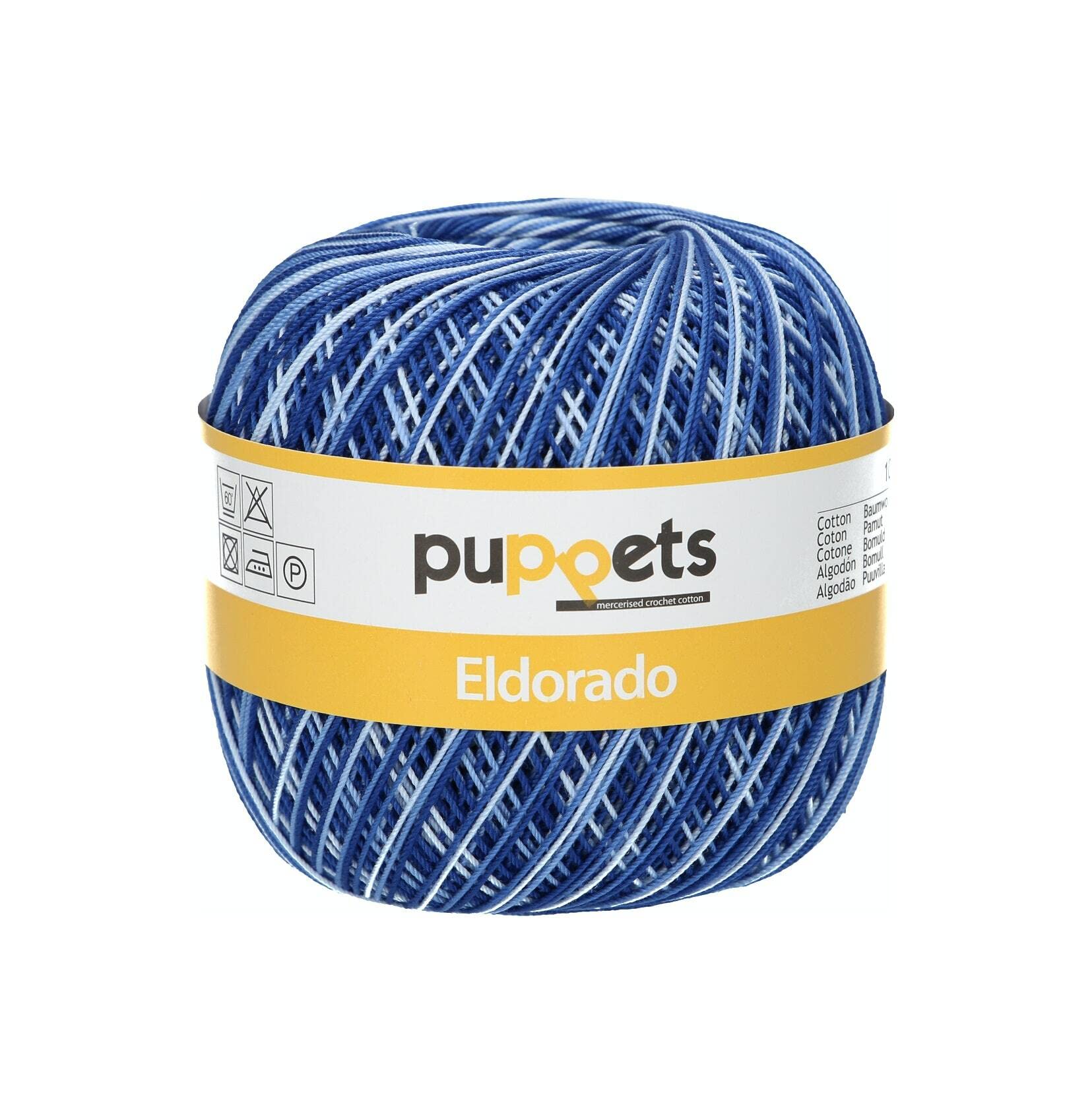 Unbekannt Puppets Eldorado Crochet Yarn Thickness 10 100% Cotton, Cotton, 00054 Multicolor, multicolor — image 1
