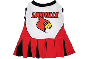 Pets First NCAA Louisville Cardinals Dog Cheerleader Outfit, Medium