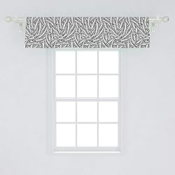 Ambesonne Food Window Valance, Abstract Design