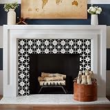Heimerdinger Black Starry Tile Stickers Fireplace Waterproof Removable Peel view 2