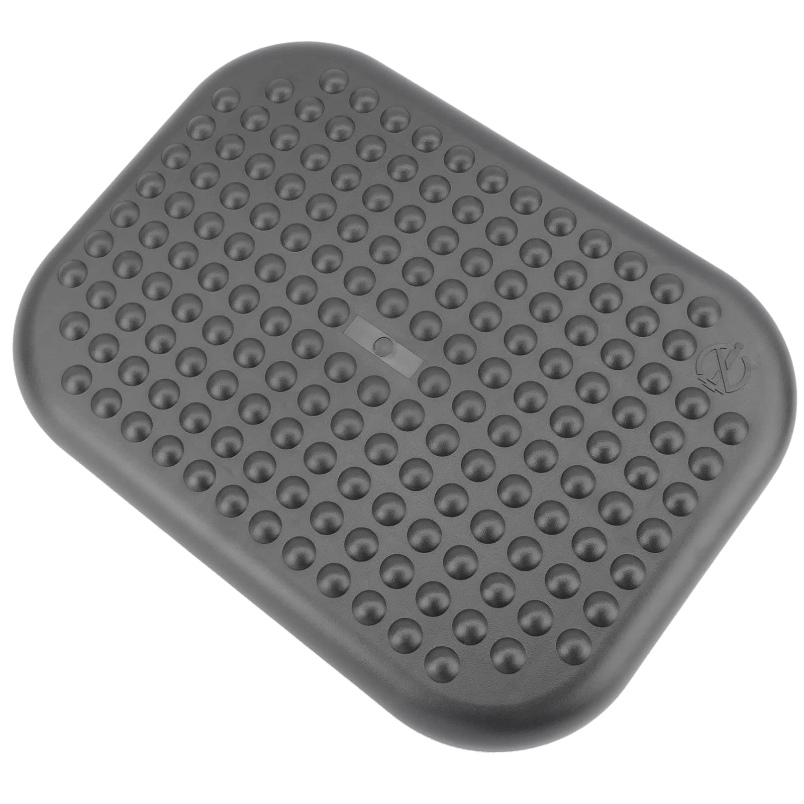 PrimeMatik - Footrest with adjustable platform of black color plastic 448 x 335 mm