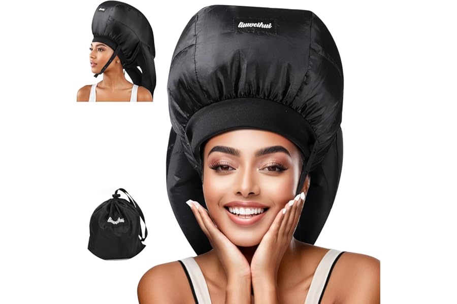 Bonnet Hair Dryer, Ideal Hair Diffuser for Curly Hair， Your Ultimate Solution – Spacious Capacity Blow Dryer Cap for Rapid Styling of Curls