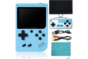 NIUBOUIO Retro Game Console for Boy, Handheld Games Consoles with 500 Classical Nostalgic Games 3.0 Inch Retro Mini Game Player Support TV & 2 Player 1020mah HD LCD Game Console Boy(Blue)