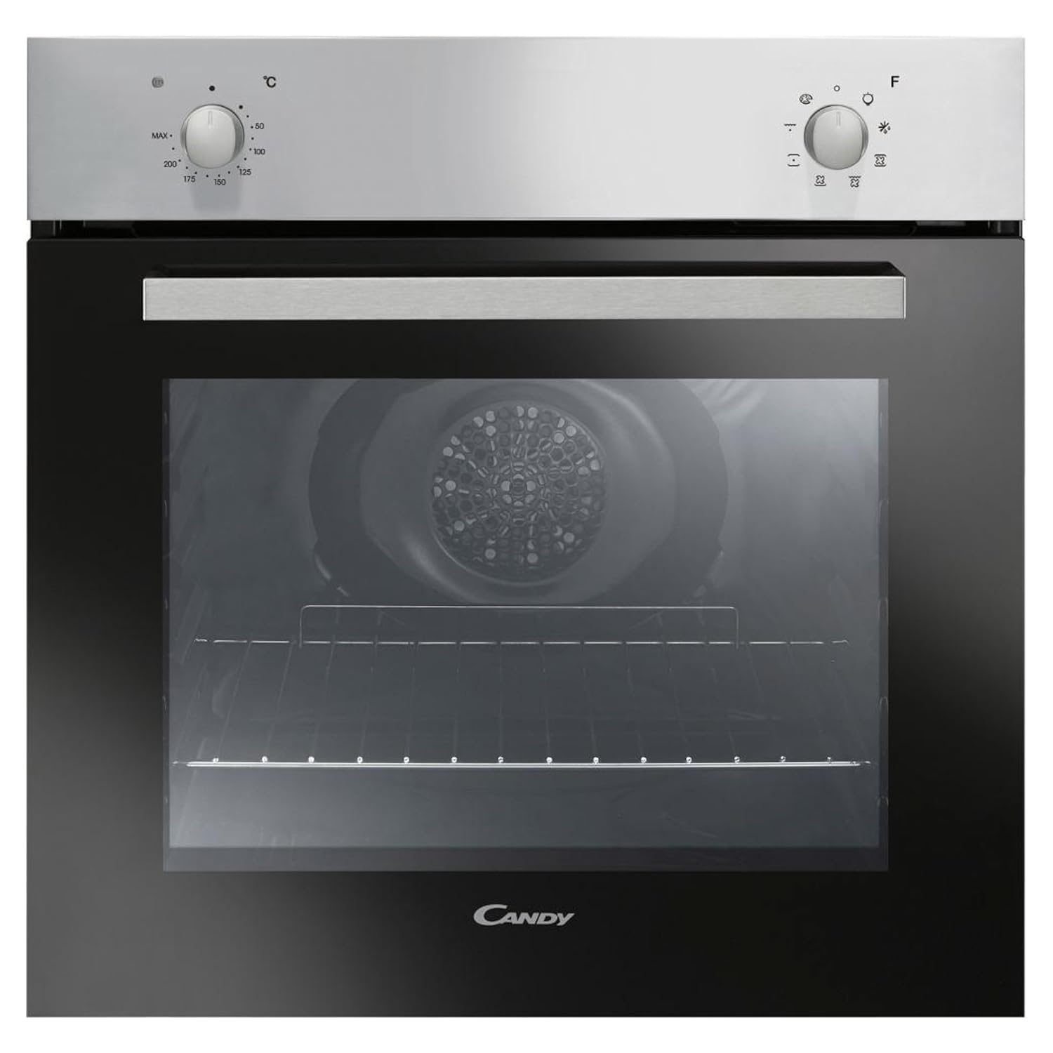 2 Shelves and 4 Functions Candy FCP405N Builtin Black Fan Oven with 65