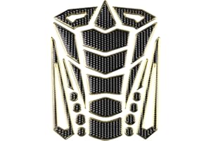SENYAR for dirt bike tank protector Motorcycle Tank Sticker,Universal Soft Rubber Motorcycle Gas Tank Pad Stickers Protector Tank Traction Pad(gold edge)