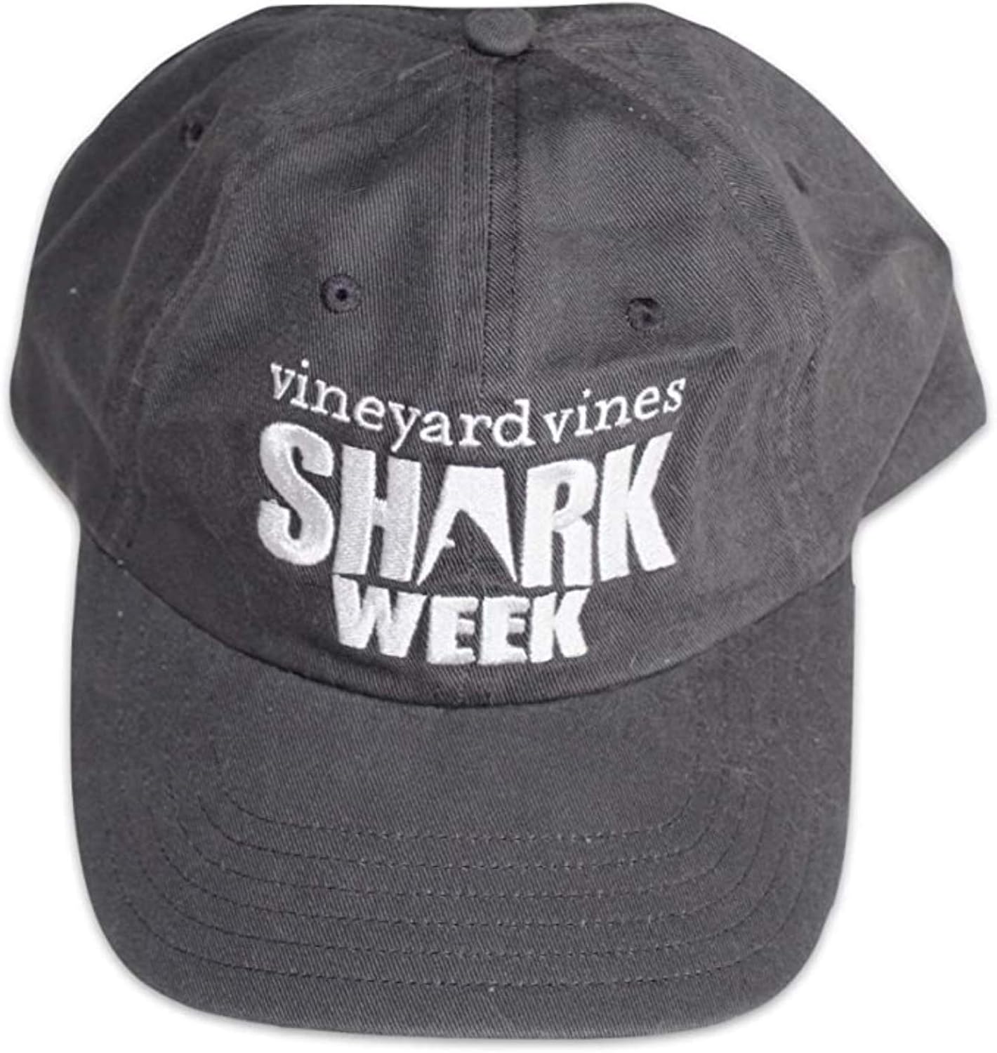 Vineyard Vines Men's VV Baseball Hat (Evening Sky Gray) Shark Caps 1F000125