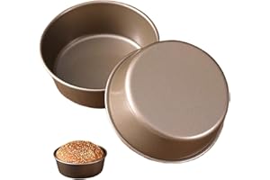 Air Fryer Ramekins, 2PCS Ramekins for Air Fryer 4'' Egg Moulds Non Stick Egg Poacher Mini Cake Tin for Baking Muffin, Sandwic