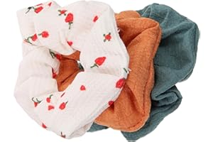 ELAYARD 3pcs Cherry Fabric Hair Ties Hair Bands for Women Stylish Lady Accessories for Everyday Use Random