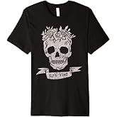 Floral Headdress Skull It's Fine Banner Premium T-Shirt