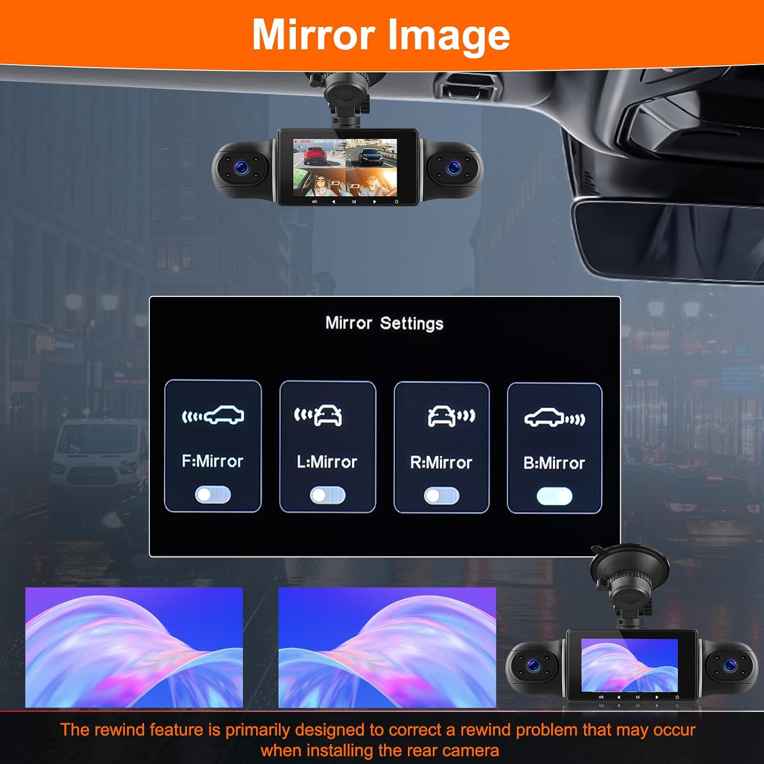 Package contents of SIXTOP 4-Channel Dash Cam